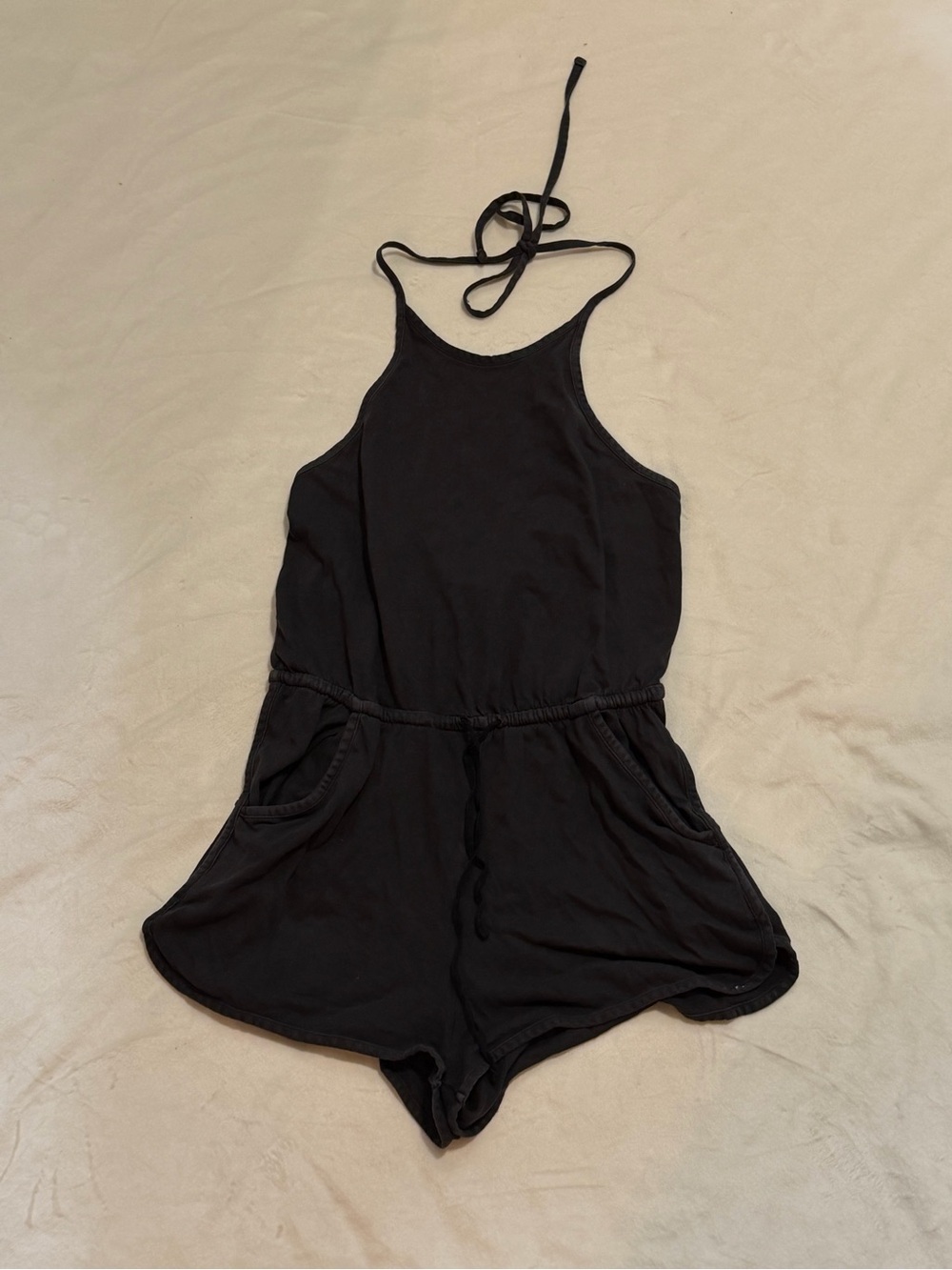 BDG Black Halter Tie Romper